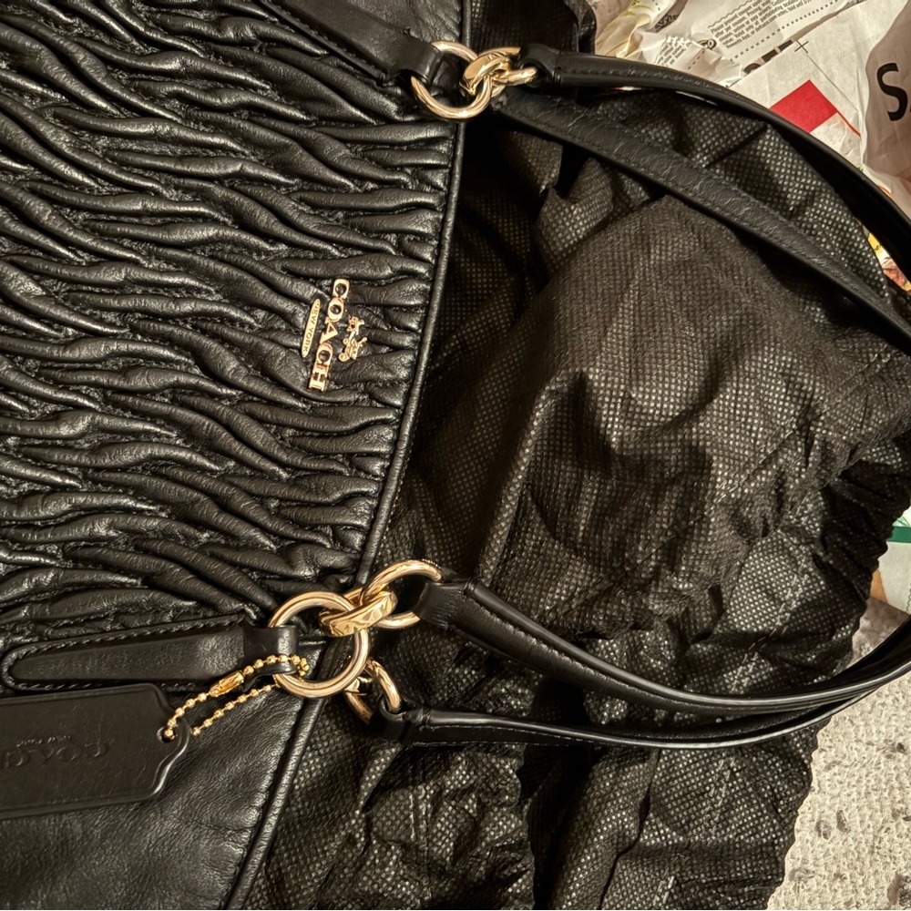 Coach‎ Black Twisted leather Shoulder Bag - Picture 4 of 10